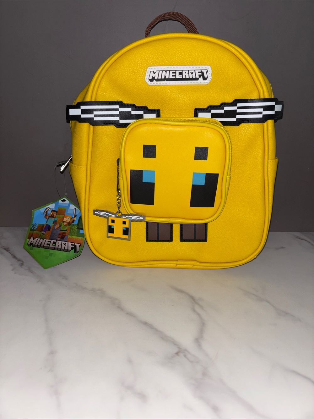 Minecraft Kids Yellow Bee Mini Backpack